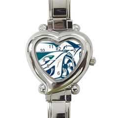 Blue Vector Car Heart Italian Charm Watch