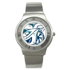 Blue Vector Car Stainless Steel Watch