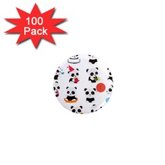 Giant Panda Bear Cuteness 1  Mini Magnets (100 Pack) 