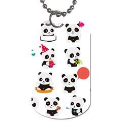 Giant Panda Bear Cuteness Dog Tag (two Sides)