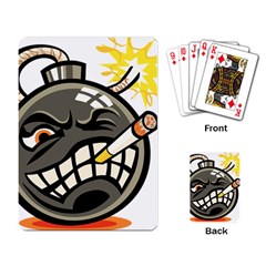 Smoking Cartoon Evil Bomb Cartoon Playing Cards Single Design