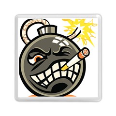 Smoking Cartoon Evil Bomb Cartoon Memory Card Reader (square) by Sudhe