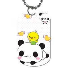 Giant Panda Red Panda Cartoon Drawing Dog Tag (one Side)