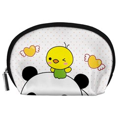 Giant Panda Red Panda Cartoon Drawing Accessory Pouch (large) by Sudhe