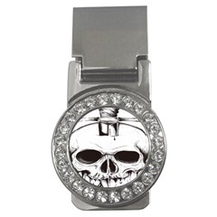 Skull Knife Euclidean Vector Skull Sword Inserted Money Clips (cz) 