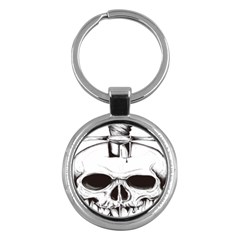 Skull Knife Euclidean Vector Skull Sword Inserted Key Chains (round) 