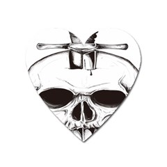 Skull Knife Euclidean Vector Skull Sword Inserted Heart Magnet