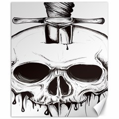 Skull Knife Euclidean Vector Skull Sword Inserted Canvas 8  X 10 