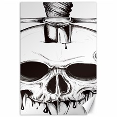 Skull Knife Euclidean Vector Skull Sword Inserted Canvas 20  X 30 