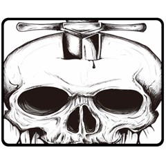 Skull Knife Euclidean Vector Skull Sword Inserted Double Sided Fleece Blanket (medium)  by Sudhe