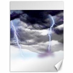 Thunder And Lightning Weather Clouds Painted Cartoon Canvas 36  X 48 