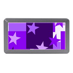 Purple Stars Pattern Shape Memory Card Reader (mini)