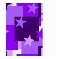 Purple Stars Pattern Shape Small Garden Flag (two Sides)