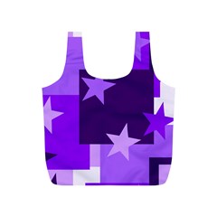 Purple Stars Pattern Shape Full Print Recycle Bag (s)
