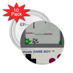 Game Boy White 2 25  Buttons (10 Pack) 