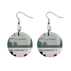 Game Boy White Mini Button Earrings