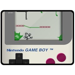 Game Boy White Double Sided Fleece Blanket (large)  by Sudhe