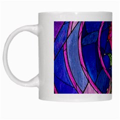 Enchanted Rose Stained Glass White Mugs