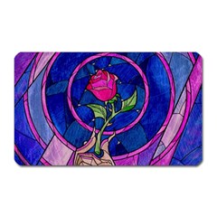 Enchanted Rose Stained Glass Magnet (rectangular)