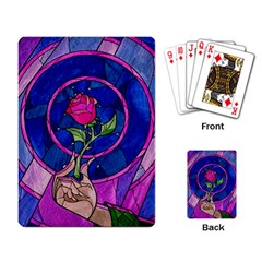 Enchanted Rose Stained Glass Playing Cards Single Design by Sudhe