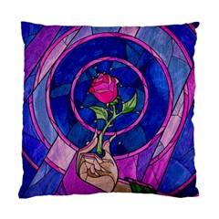 Enchanted Rose Stained Glass Standard Cushion Case (one Side) by Sudhe