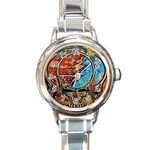 Grateful Dead Rock Band Round Italian Charm Watch Front