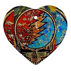 Grateful Dead Rock Band Heart Ornament (two Sides)