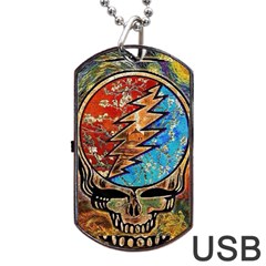 Grateful Dead Rock Band Dog Tag Usb Flash (one Side) by Sudhe