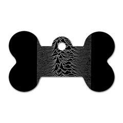 Grayscale Joy Division Graph Unknown Pleasures Dog Tag Bone (one Side)