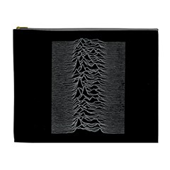 Grayscale Joy Division Graph Unknown Pleasures Cosmetic Bag (xl) by Sudhe