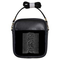 Grayscale Joy Division Graph Unknown Pleasures Girls Sling Bag by Sudhe