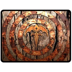 Queensryche Heavy Metal Hard Rock Bands Logo On Wood Double Sided Fleece Blanket (large)  by Sudhe