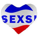 Sexsi Sexy Logo Large 19  Premium Heart Shape Cushions Back