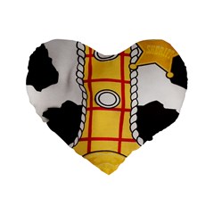 Woody Toy Story Standard 16  Premium Flano Heart Shape Cushions by Sudhe