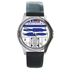 R2 Series Astromech Droid Round Metal Watch