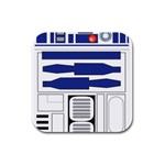 R2 Series Astromech Droid Rubber Square Coaster (4 pack)  Front