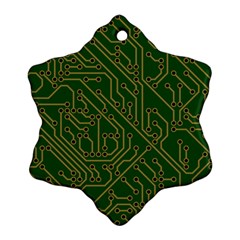 Circuit Board Electronics Draft Snowflake Ornament (two Sides)