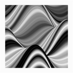 Waves Black And White Modern Medium Glasses Cloth by Pakrebo