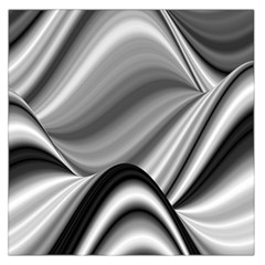 Waves Black And White Modern Large Satin Scarf (square) by Pakrebo