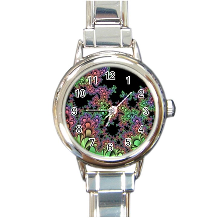 Fractal Art Digital Art Artwork Round Italian Charm Watch