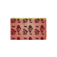 Funny Mushroom Pattern Cosmetic Bag (xs) by FantasyWorld7