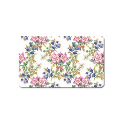 Watercolor flowers pattern Magnet (Name Card)