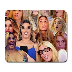 Lele Pons - Funny Faces Large Mousepads by Valentinaart