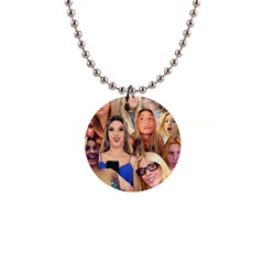 Lele Pons - Funny Faces 1  Button Necklace by Valentinaart