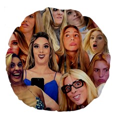 Lele Pons - Funny Faces Large 18  Premium Round Cushions by Valentinaart