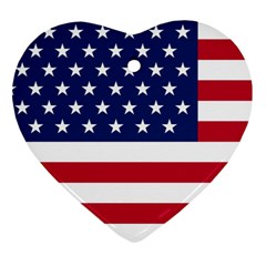 American Flag Ornament (heart) by Valentinaart