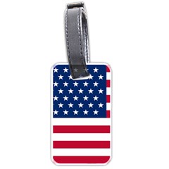 American Flag Luggage Tags (one Side)  by Valentinaart