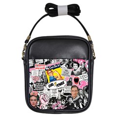 Feminism Collage  Girls Sling Bag by Valentinaart