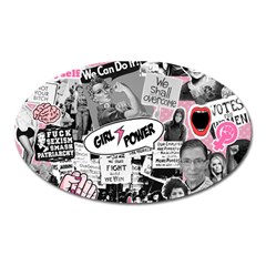 Feminism collage  Oval Magnet