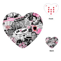 Feminism Collage  Playing Cards (heart) by Valentinaart